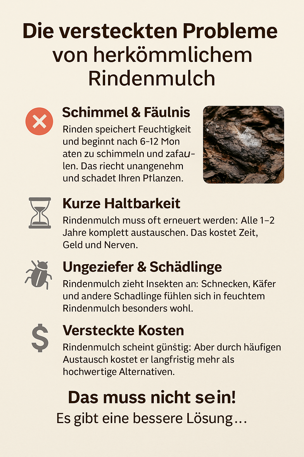 Hackgut in der Hand